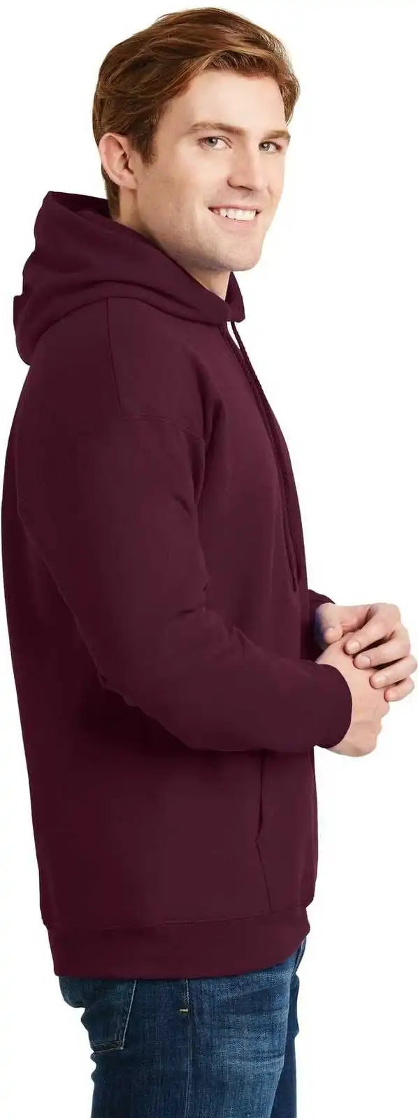 Hanes F170 Ultimate Cotton Pullover Hooded Sweatshirt - Maroon
