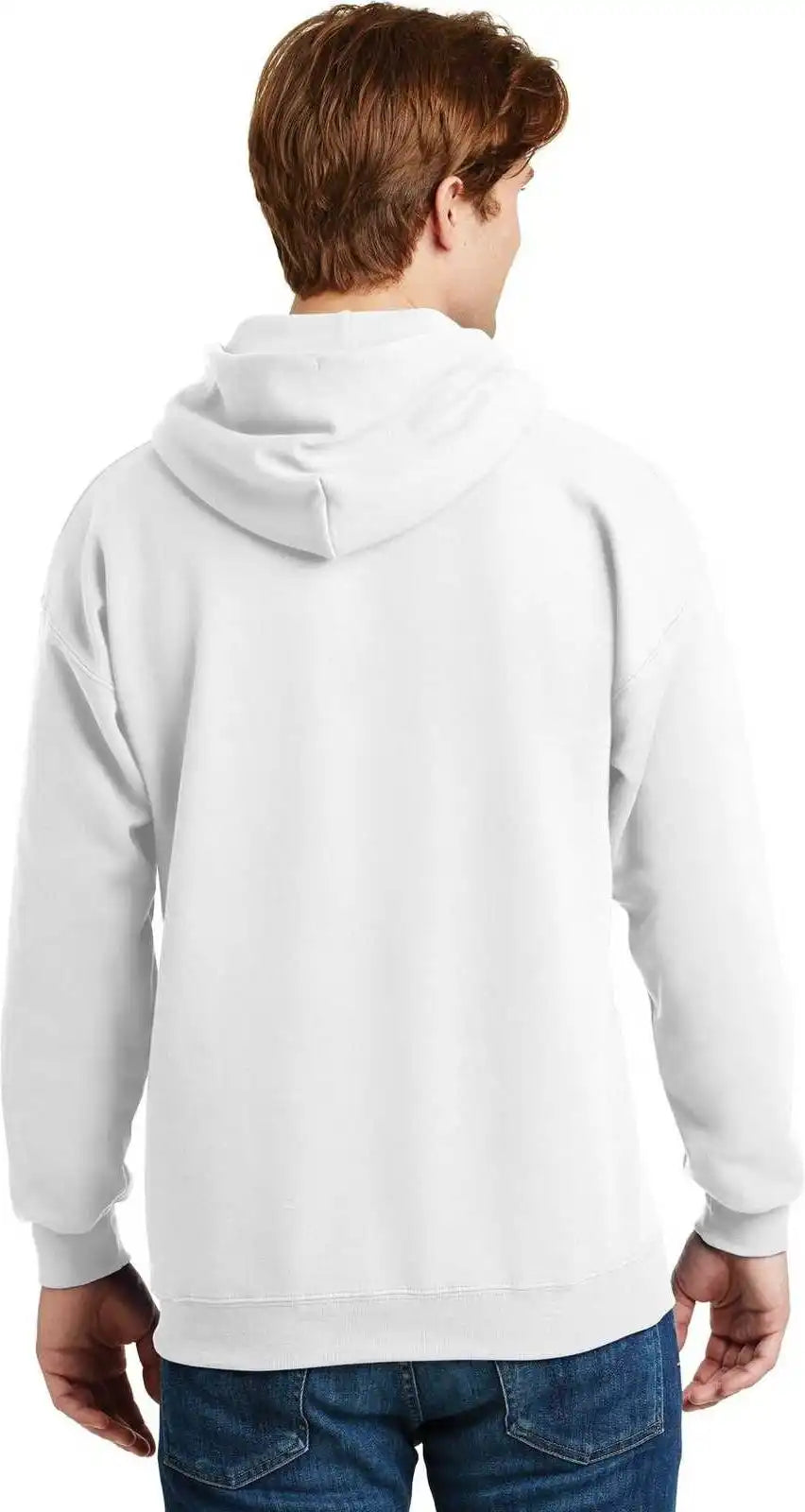 Hanes F170 Ultimate Cotton Pullover Hooded Sweatshirt White
