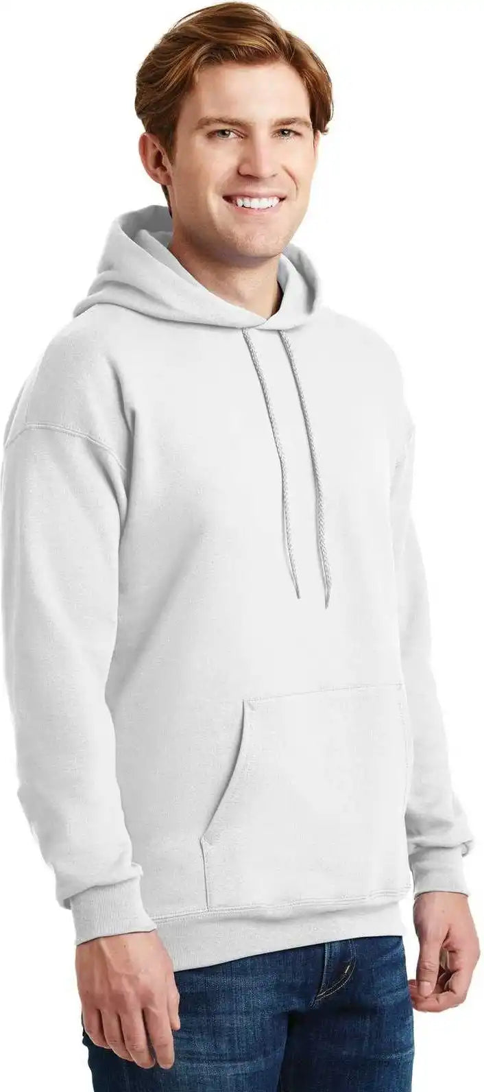 Hanes F170 Ultimate Cotton Pullover Hooded Sweatshirt White