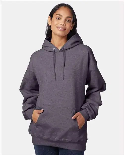 Hanes F170 Ultimate Cotton® Hooded Sweatshirt - Charcoal Heather