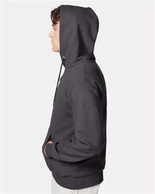 Hanes F170 Ultimate Cotton® Hooded Sweatshirt - Smoke Grey