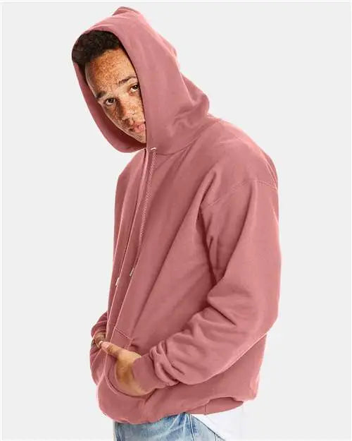 Hanes F170 Ultimate Cottonâ Hooded Sweatshirt - Mauve