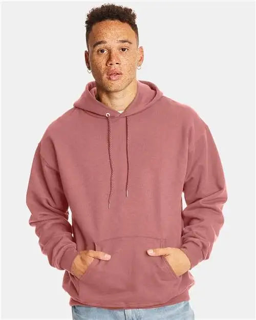 Hanes F170 Ultimate Cottonâ Hooded Sweatshirt - Mauve