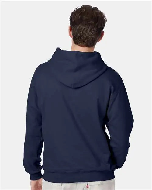 Hanes F170 Ultimate Cottonâ Hooded Sweatshirt - Navy