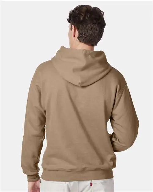 Hanes F170 Ultimate Cottonâ Hooded Sweatshirt - Pebble