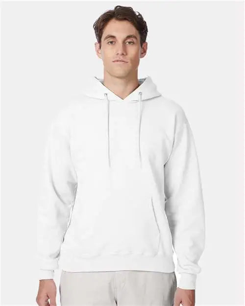 Hanes F170 Ultimate Cottonâ Hooded Sweatshirt - White
