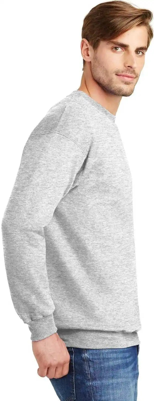 Hanes F260 Ultimate Cotton Crewneck Sweatshirt Ash