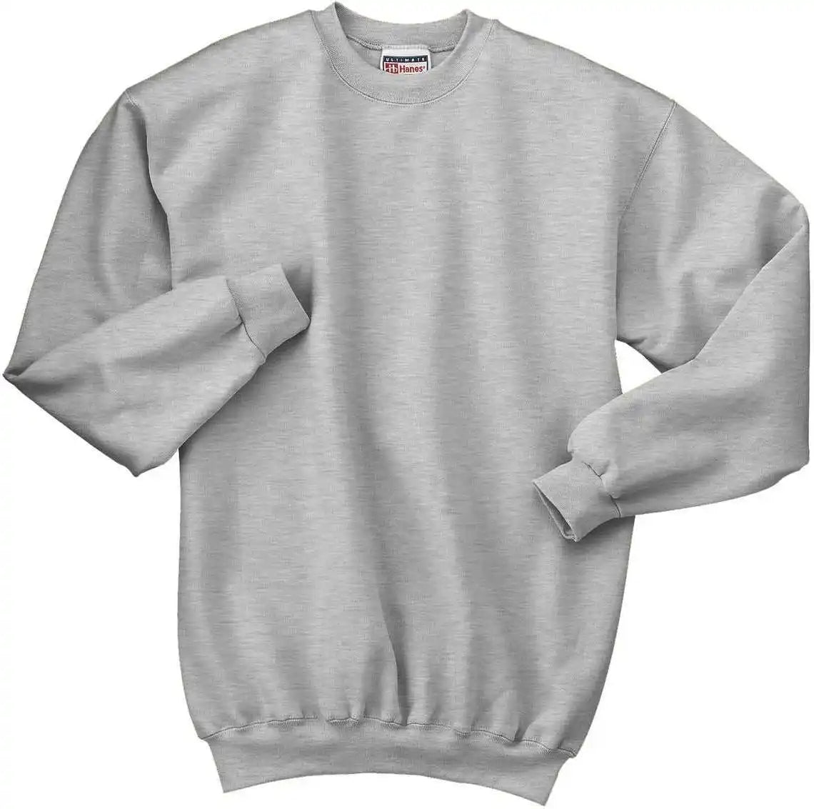 Hanes F260 Ultimate Cotton Crewneck Sweatshirt Ash