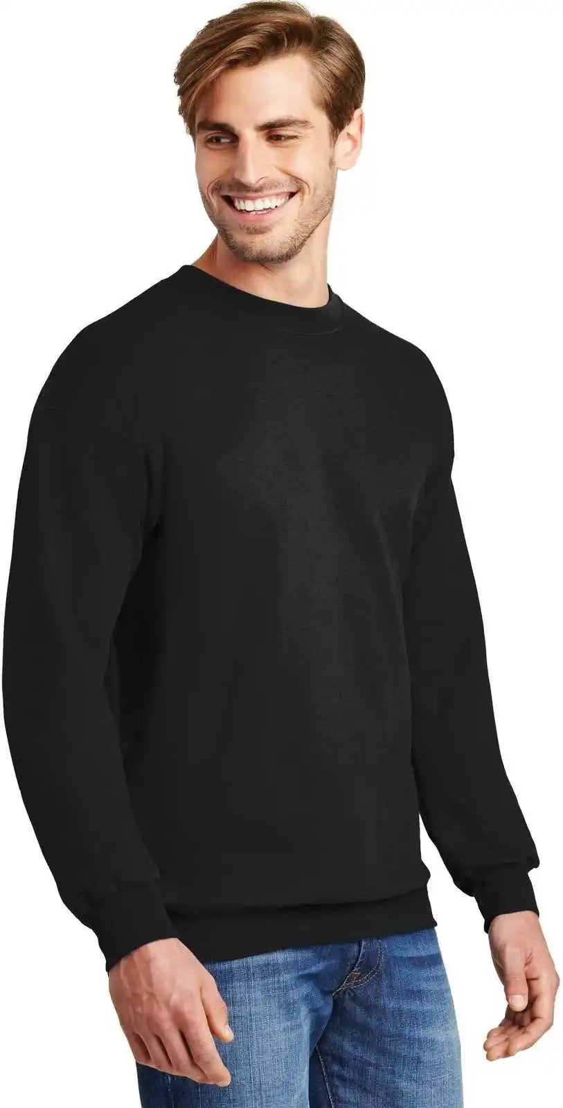 Hanes F260 Ultimate Cotton Crewneck Sweatshirt - Black