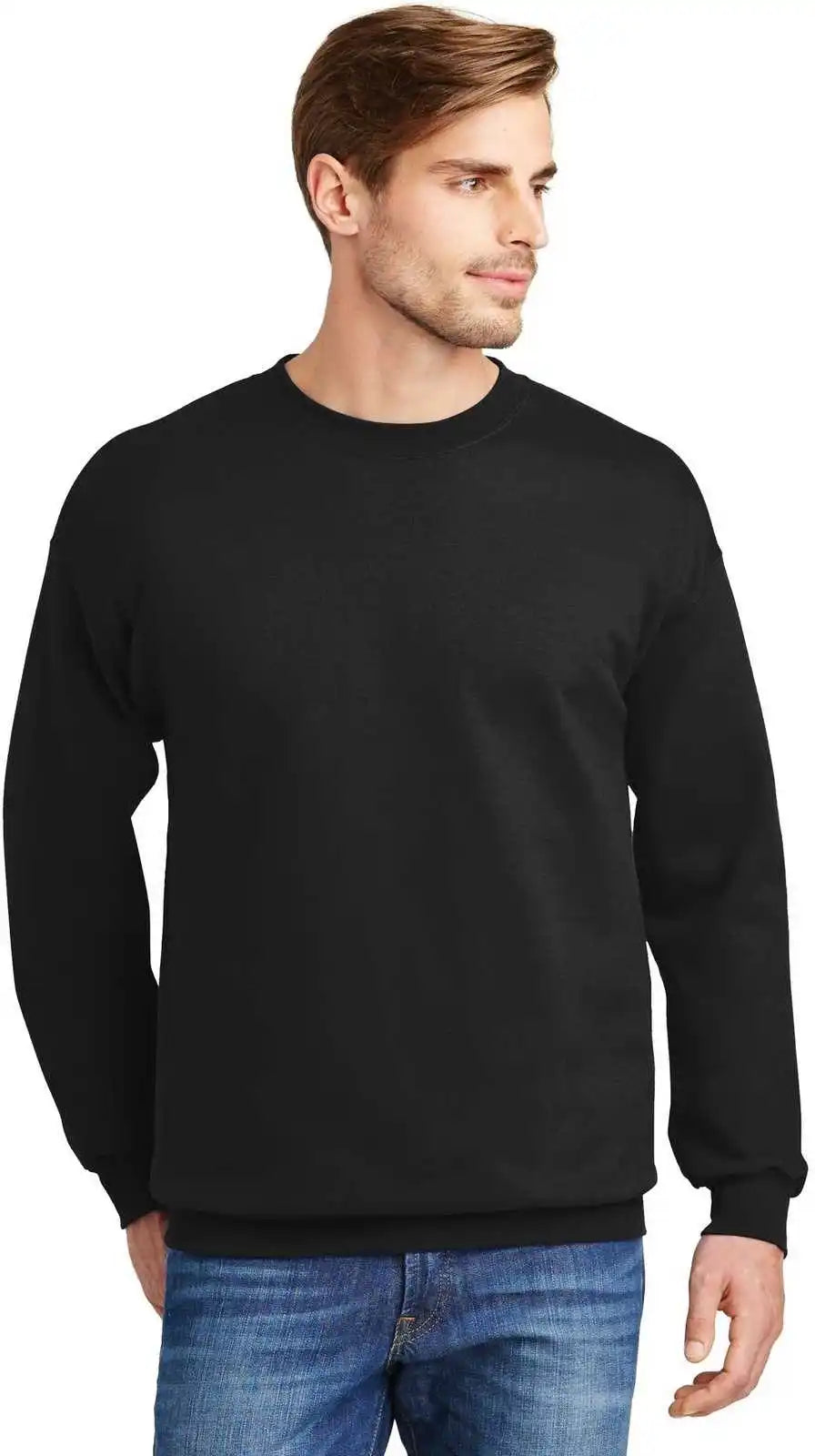 Hanes F260 Ultimate Cotton Crewneck Sweatshirt - Black