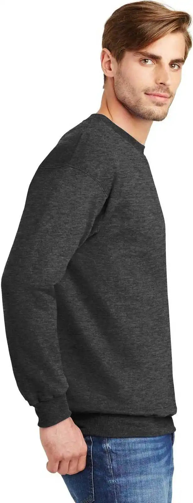 Hanes F260 Ultimate Cotton Crewneck Sweatshirt Charcoal Heather
