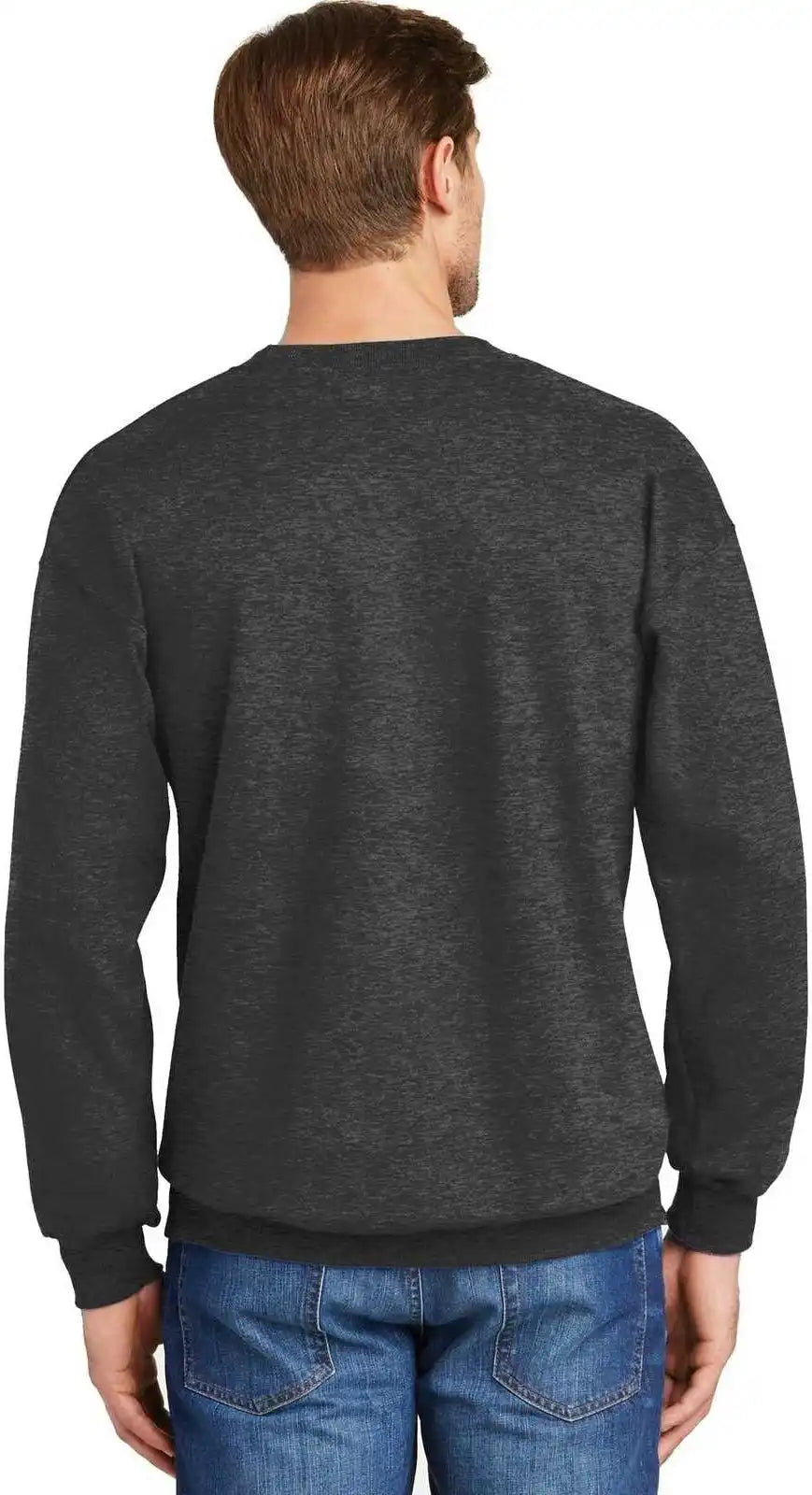 Hanes F260 Ultimate Cotton Crewneck Sweatshirt Charcoal Heather