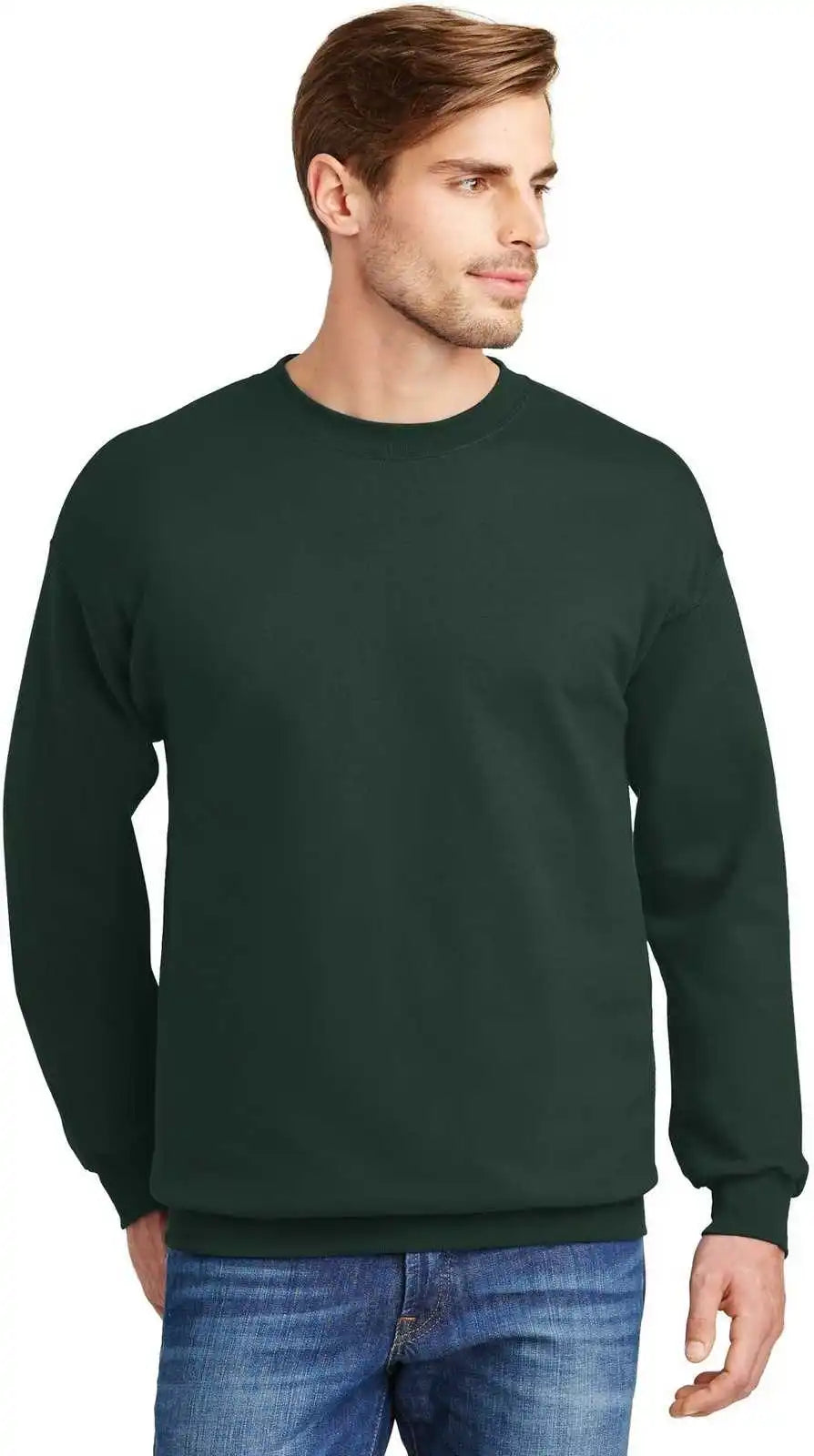 Hanes F260 Ultimate Cotton Crewneck Sweatshirt - Deep Forest