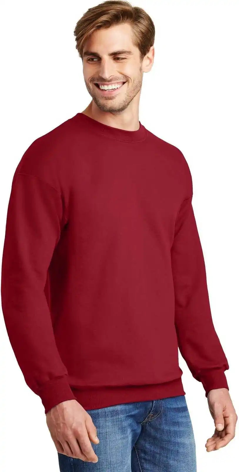 Hanes F260 Ultimate Cotton Crewneck Sweatshirt - Deep Red