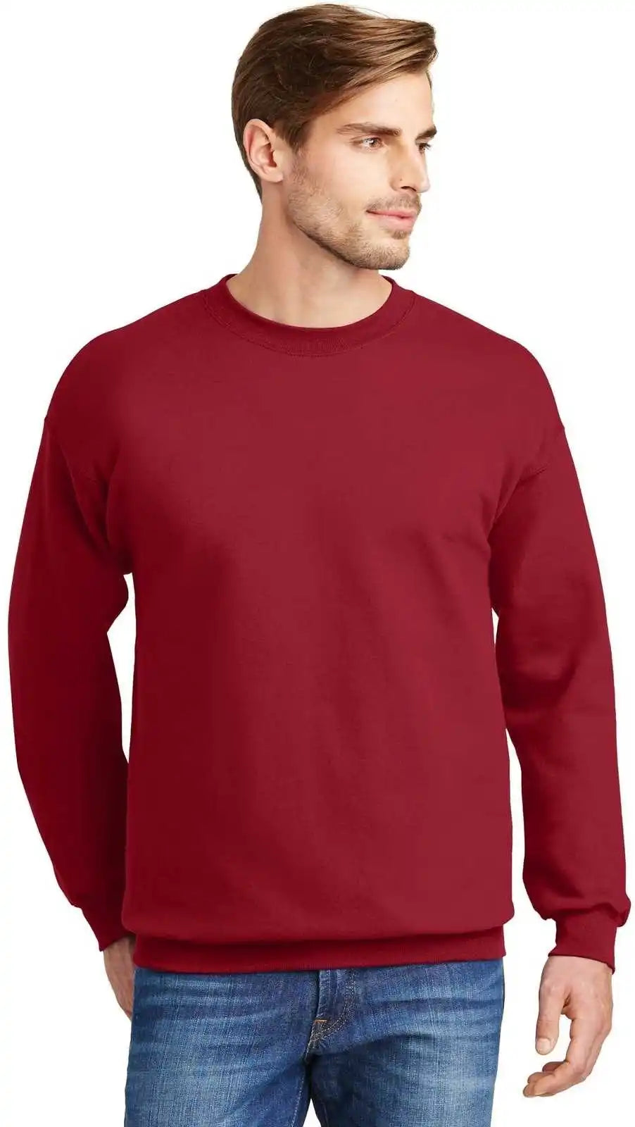 Hanes F260 Ultimate Cotton Crewneck Sweatshirt - Deep Red