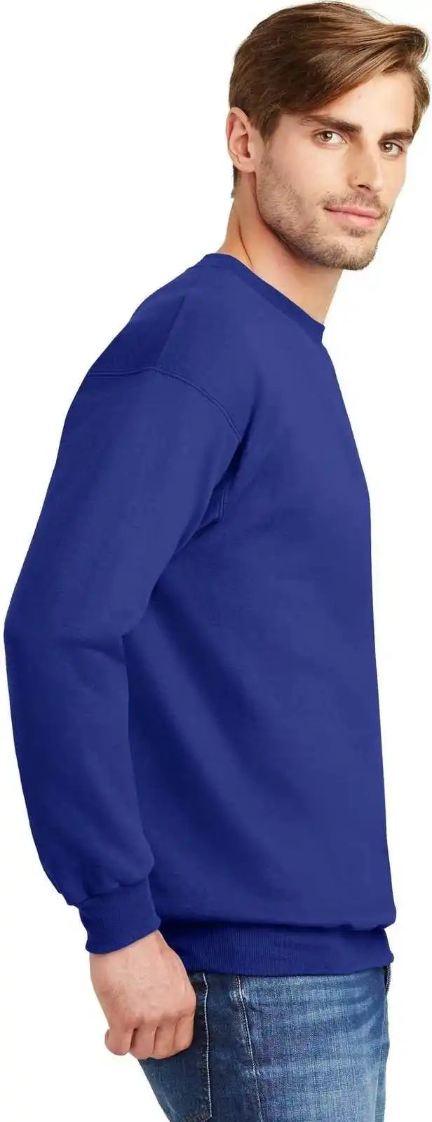 Hanes F260 Ultimate Cotton Crewneck Sweatshirt Deep Royal