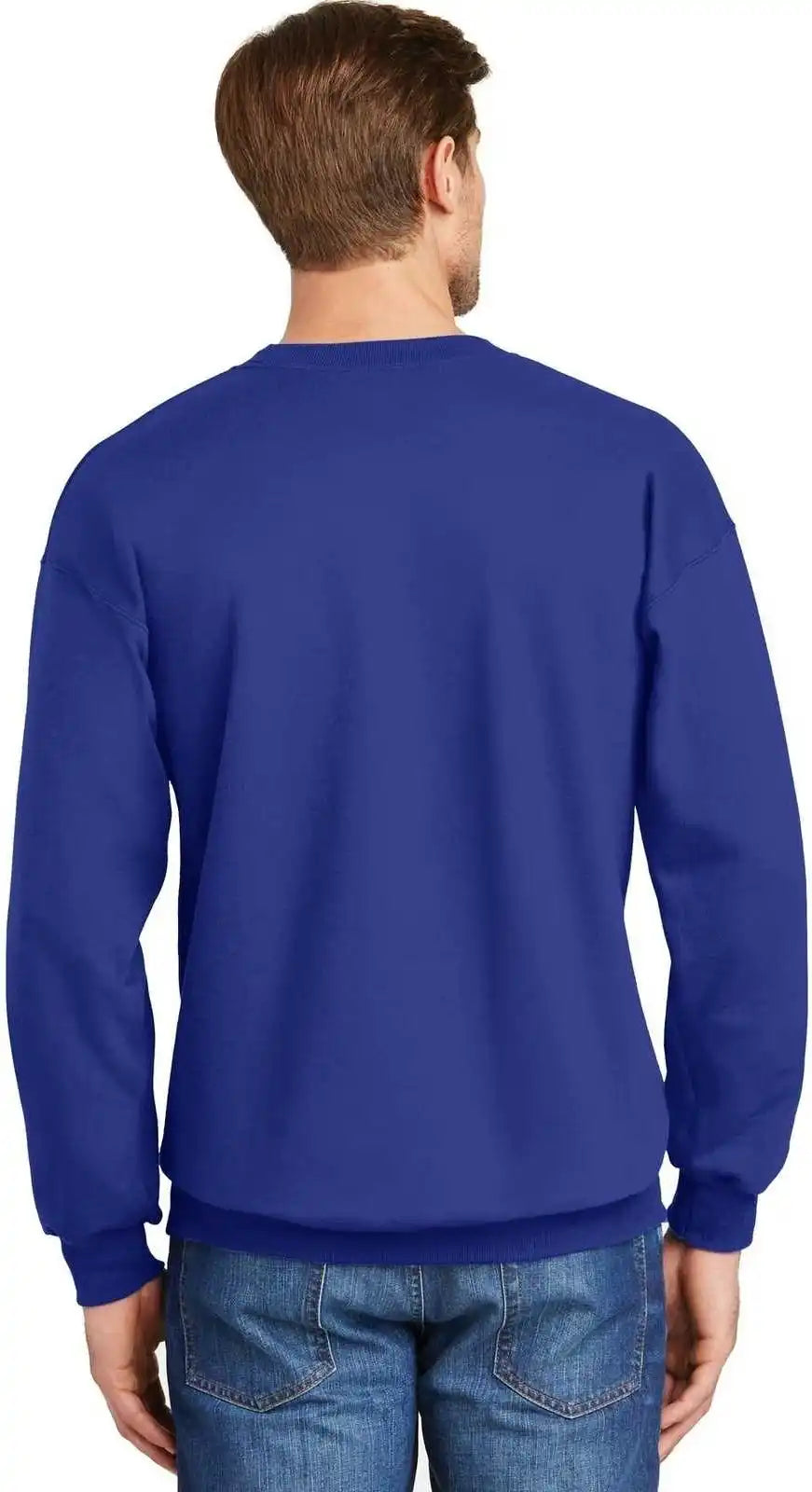 Hanes F260 Ultimate Cotton Crewneck Sweatshirt Deep Royal