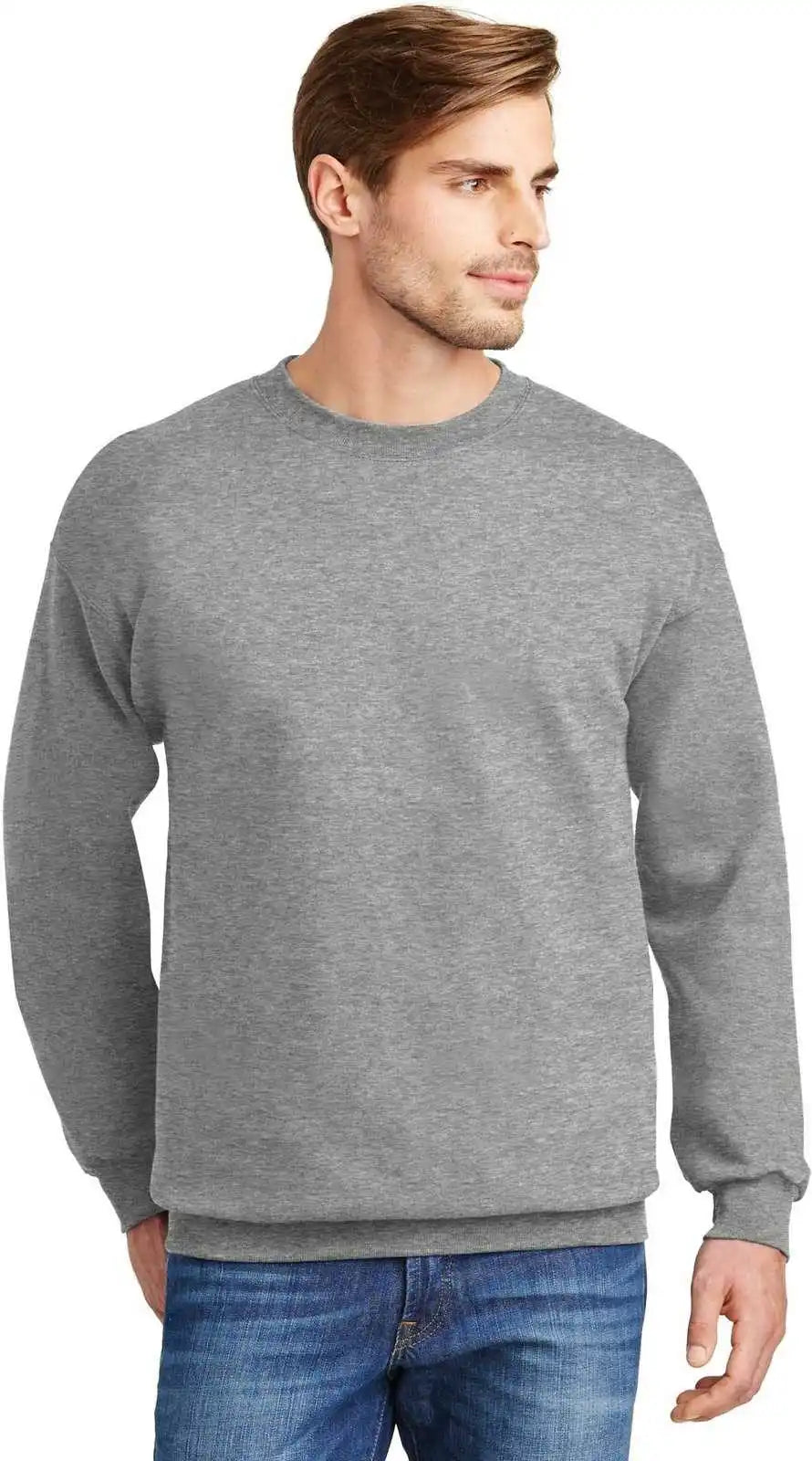 Hanes F260 Ultimate Cotton Crewneck Sweatshirt Light Steel