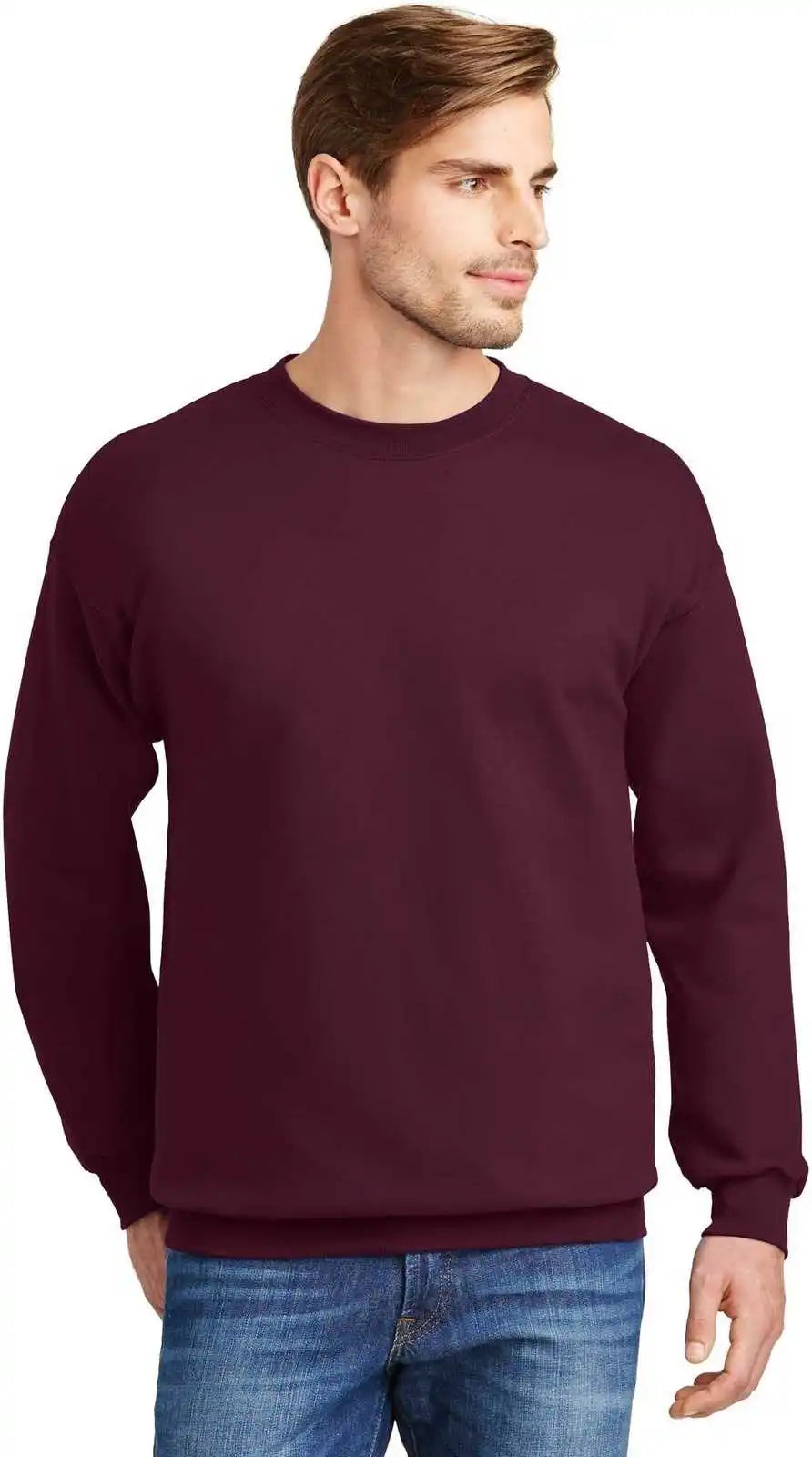 Hanes F260 Ultimate Cotton Crewneck Sweatshirt - Maroon