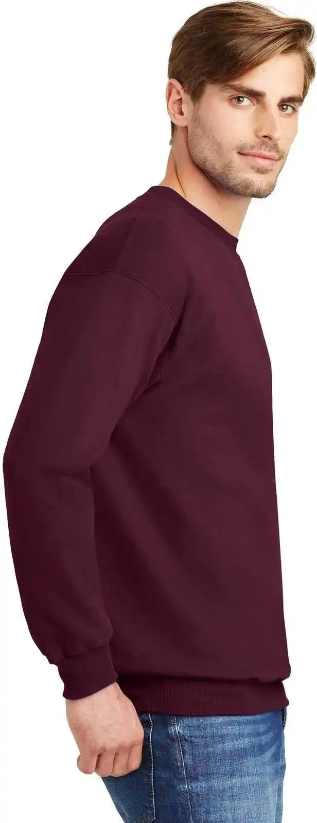 Hanes F260 Ultimate Cotton Crewneck Sweatshirt Maroon