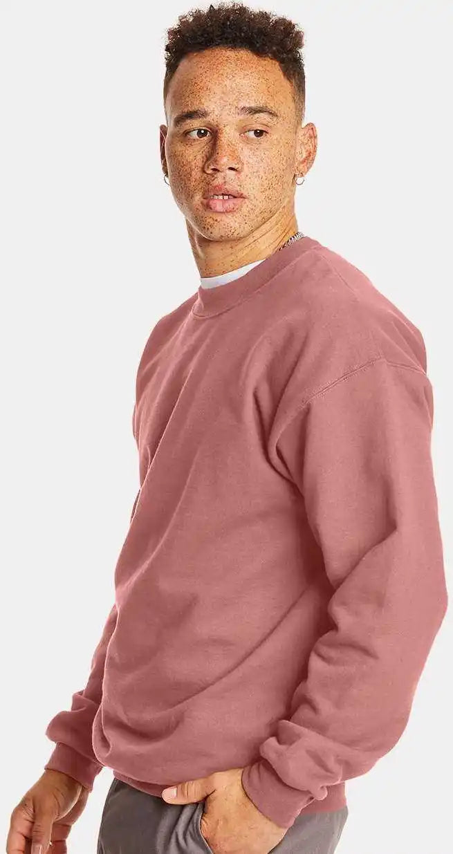 Hanes F260 Ultimate Cotton Crewneck Sweatshirt Mauve
