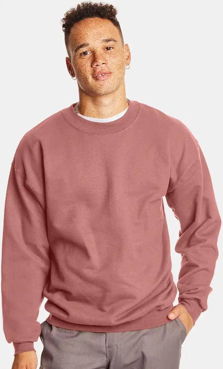 Hanes F260 Ultimate Cotton Crewneck Sweatshirt Mauve