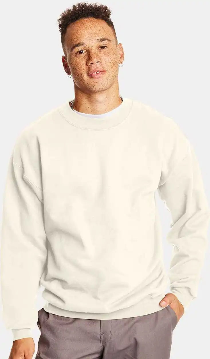 Hanes F260 Ultimate Cotton Crewneck Sweatshirt Natural