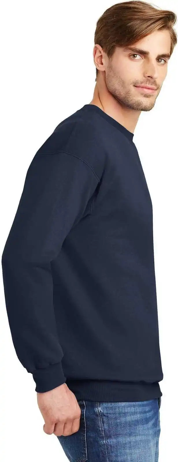 Hanes F260 Ultimate Cotton Crewneck Sweatshirt Navy