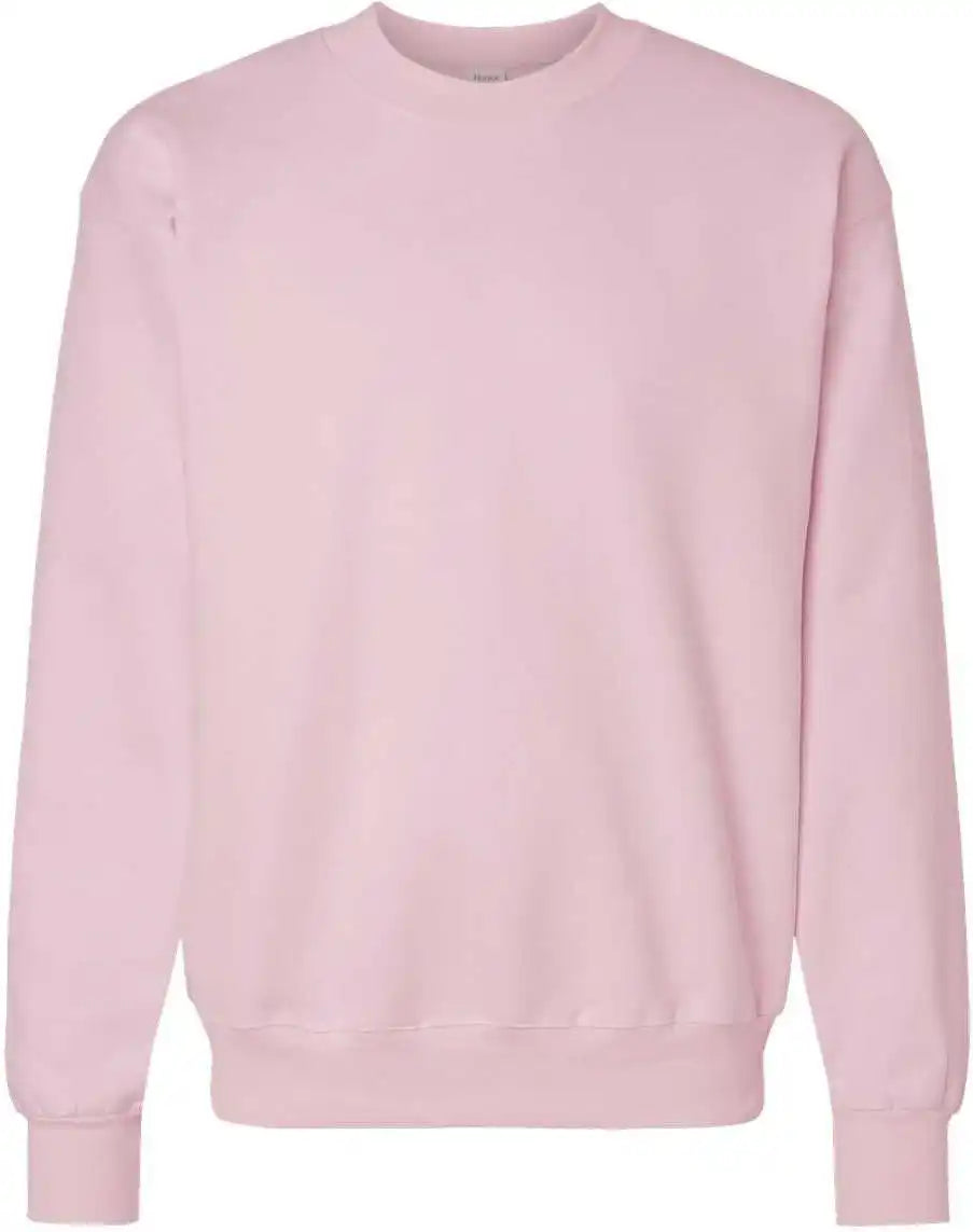 Hanes F260 Ultimate Cotton Crewneck Sweatshirt Pale Pink