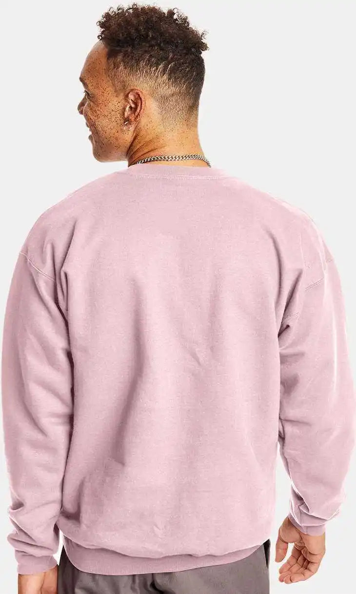 Hanes F260 Ultimate Cotton Crewneck Sweatshirt Pale Pink