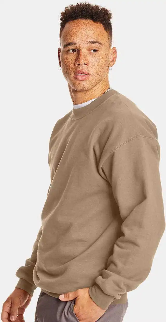 Hanes F260 Ultimate Cotton Crewneck Sweatshirt - Pebble
