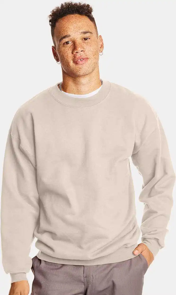 Hanes F260 Ultimate Cotton Crewneck Sweatshirt Sand