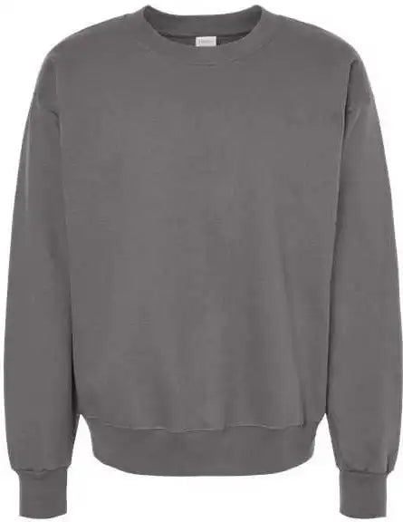 Hanes F260 Ultimate Cotton Crewneck Sweatshirt Smoke Grey