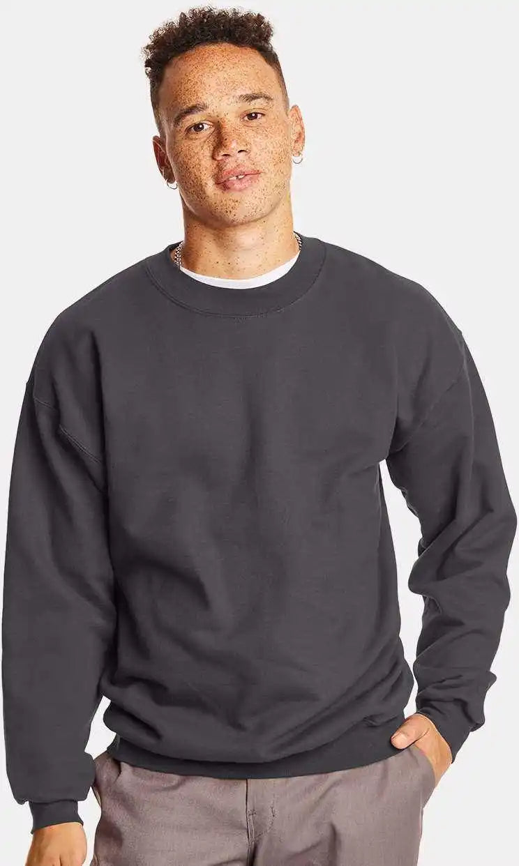 Hanes F260 Ultimate Cotton Crewneck Sweatshirt Smoke Grey