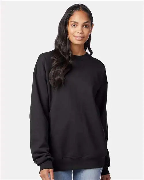 Hanes F260 Ultimate Cotton® Crewneck Sweatshirt - Black