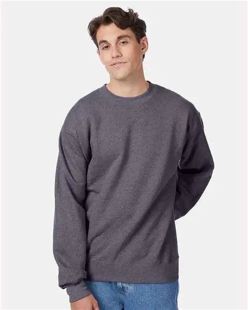 Hanes F260 Ultimate Cotton® Crewneck Sweatshirt - Charcoal Heather