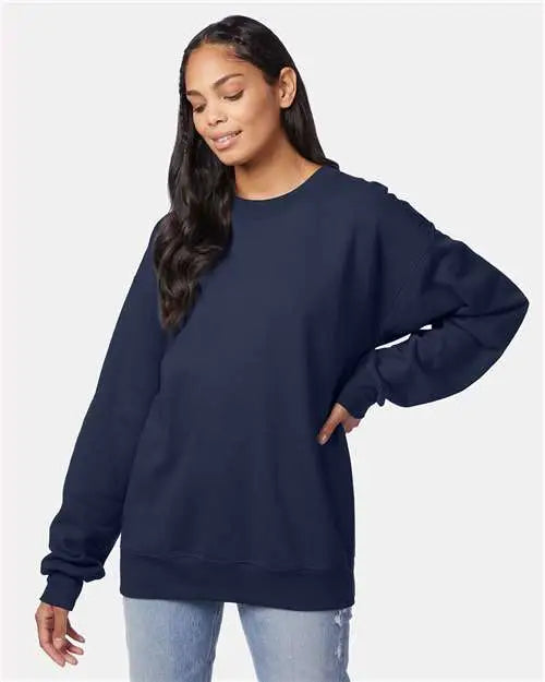 Hanes F260 Ultimate Cotton® Crewneck Sweatshirt - Navy