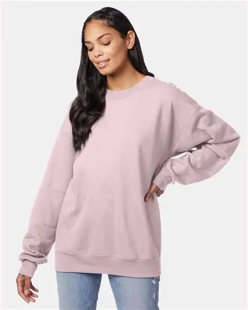 Hanes F260 Ultimate Cotton® Crewneck Sweatshirt - Pale Pink