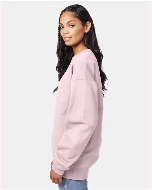 Hanes F260 Ultimate Cotton® Crewneck Sweatshirt - Pale Pink