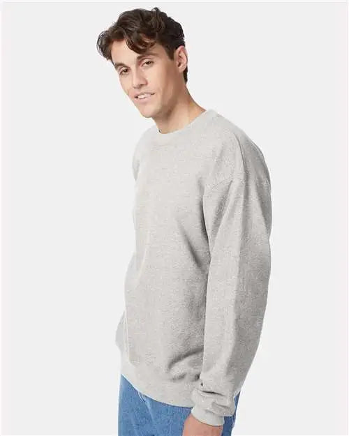 Hanes F260 Ultimate Cottonâ Crewneck Sweatshirt - Ash