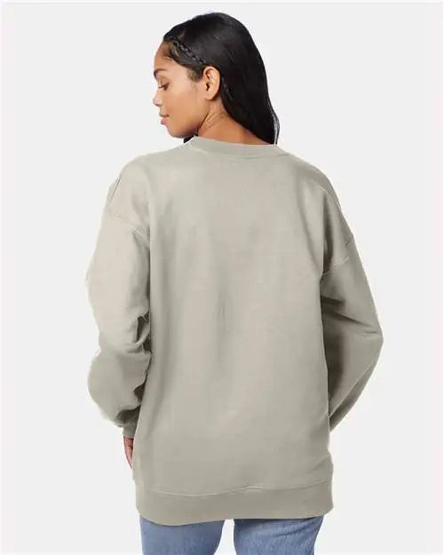 Hanes F260 Ultimate Cottonâ Crewneck Sweatshirt - Sand
