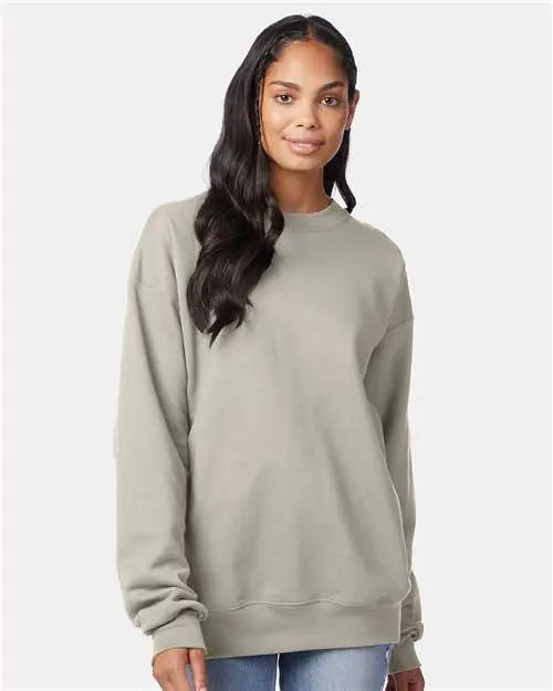 Hanes F260 Ultimate Cottonâ Crewneck Sweatshirt - Sand