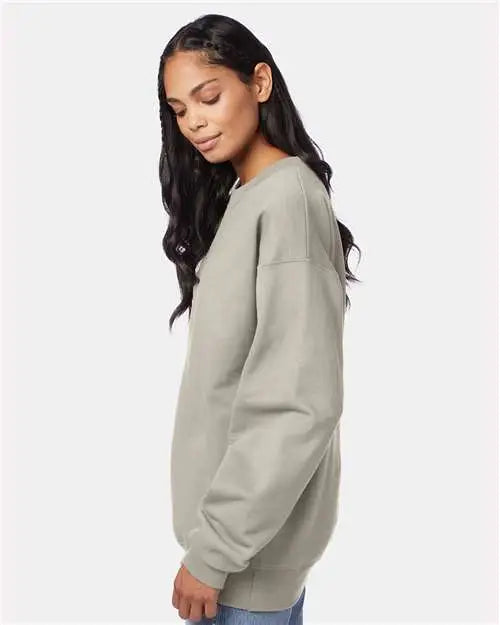 Hanes F260 Ultimate Cottonâ Crewneck Sweatshirt - Sand