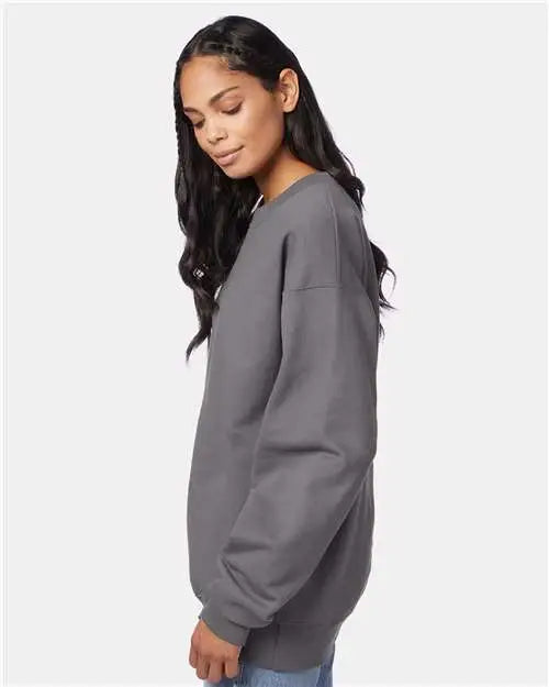 Hanes F260 Ultimate Cottonâ Crewneck Sweatshirt - Smoke Grey