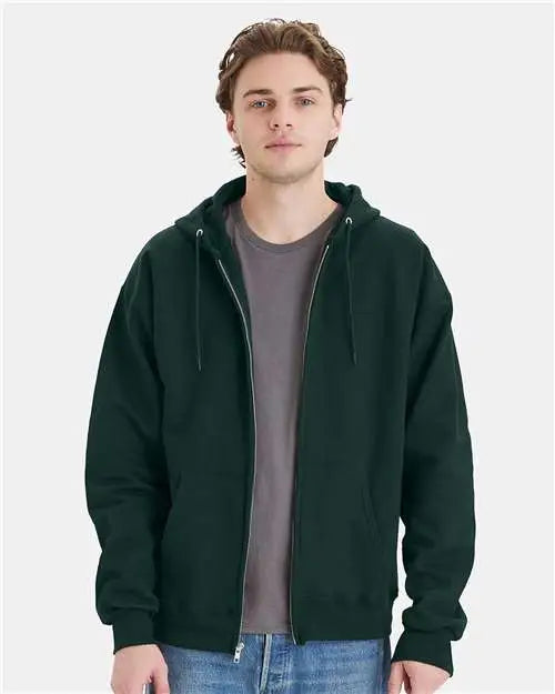 Hanes F280 Ultimate Cotton® Full-zip Hooded Sweatshirt - Deep Forest