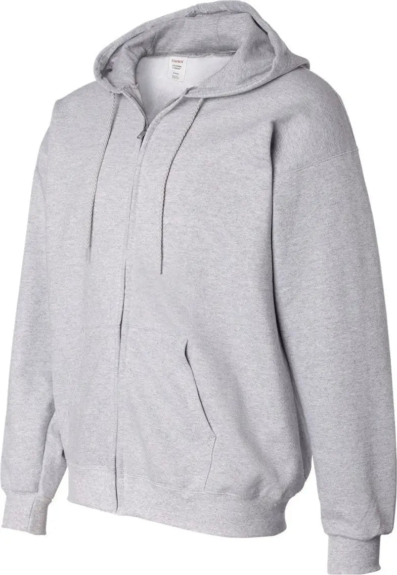 Hanes F280 Ultimate Cotton® Full-zip Hooded Sweatshirt - Light Steel - Gray / s