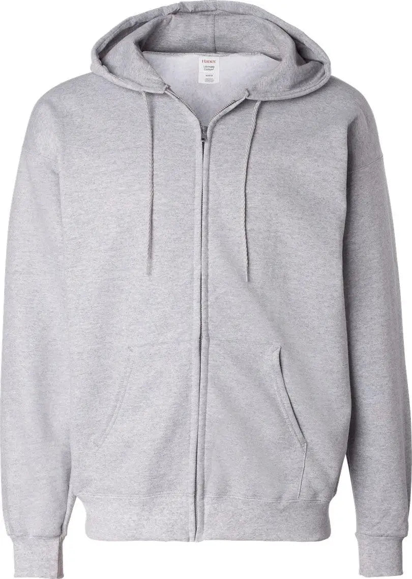 Hanes F280 Ultimate Cotton® Full-zip Hooded Sweatshirt - Light Steel