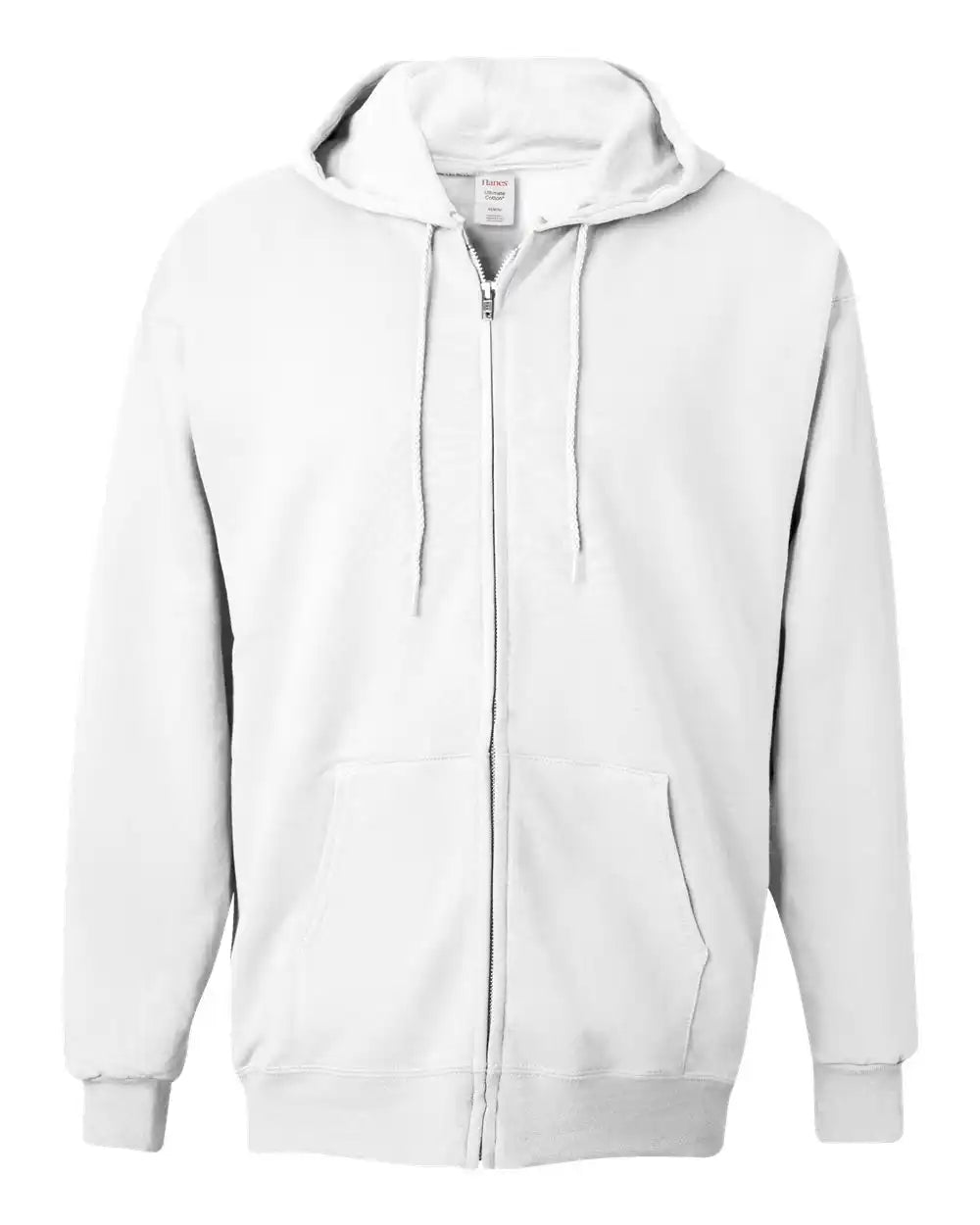 Hanes F280 Ultimate Cotton® Full-zip Hooded Sweatshirt - White - s