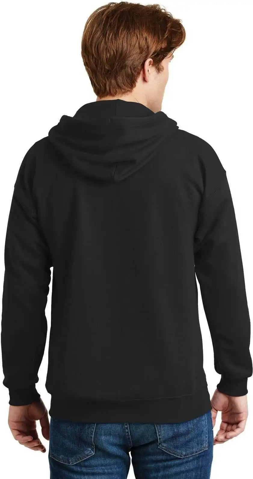 Hanes F283 Ultimate Cotton Full Zip Hooded Sweatshirt Black