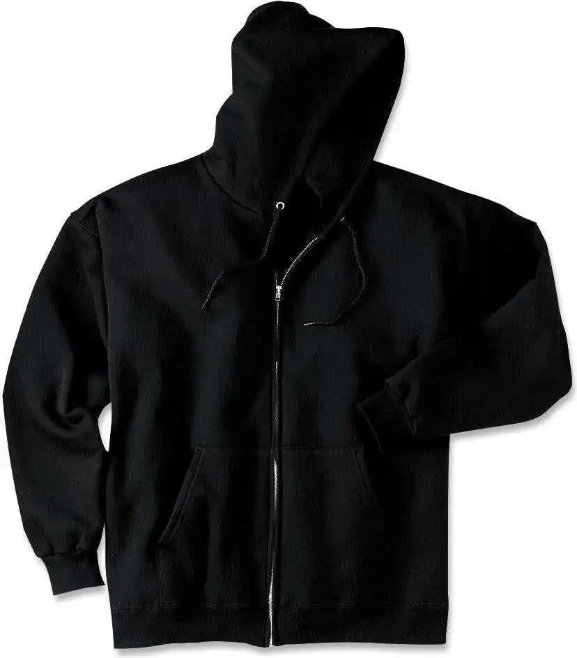 Hanes F283 Ultimate Cotton Full Zip Hooded Sweatshirt Black